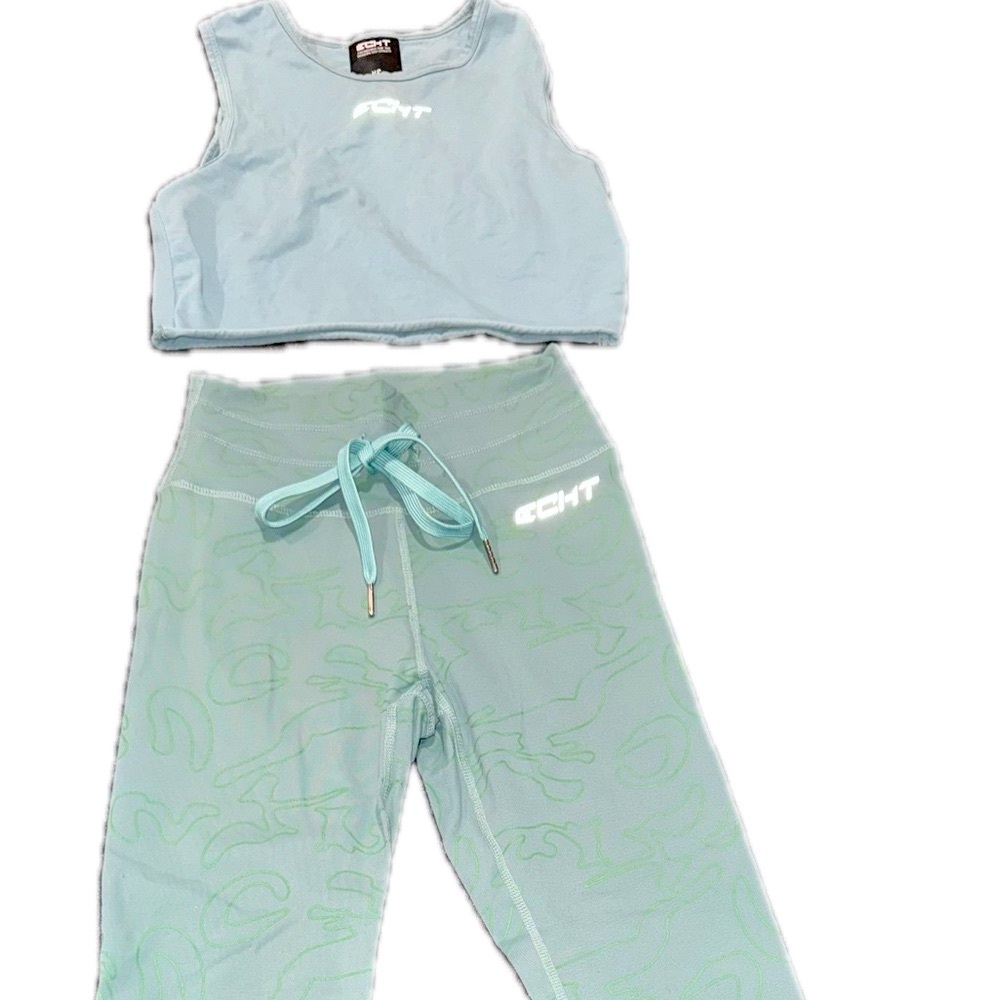 ECHT Green Sporty Set with Elastic Waistband Joggers XS